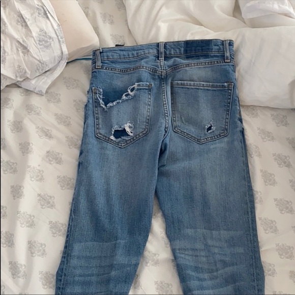 ZARA Premium Denim Ripped Boyfriend Jeans - Picture 4 of 5